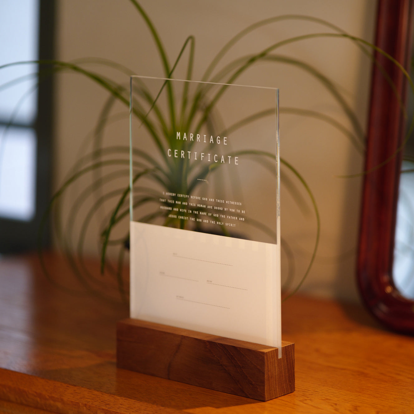 Marriage certificate