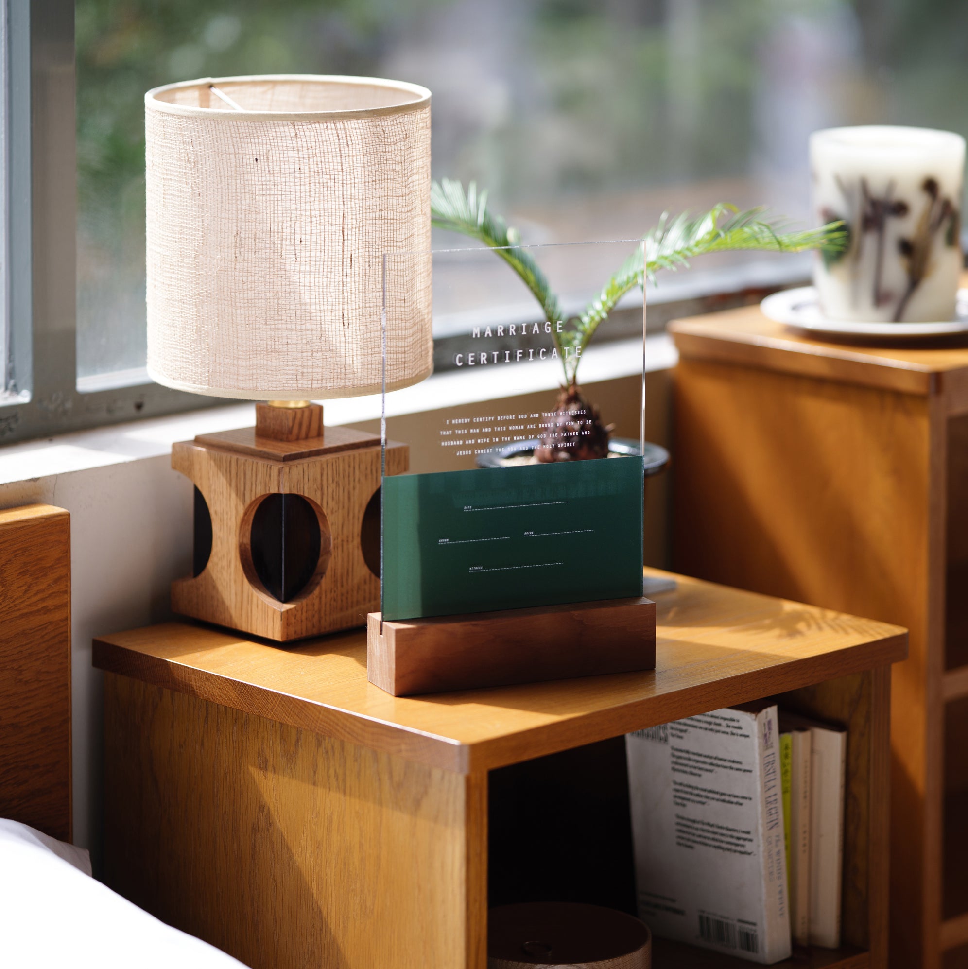 アクリル結婚証明書 A モスグリーン クリア