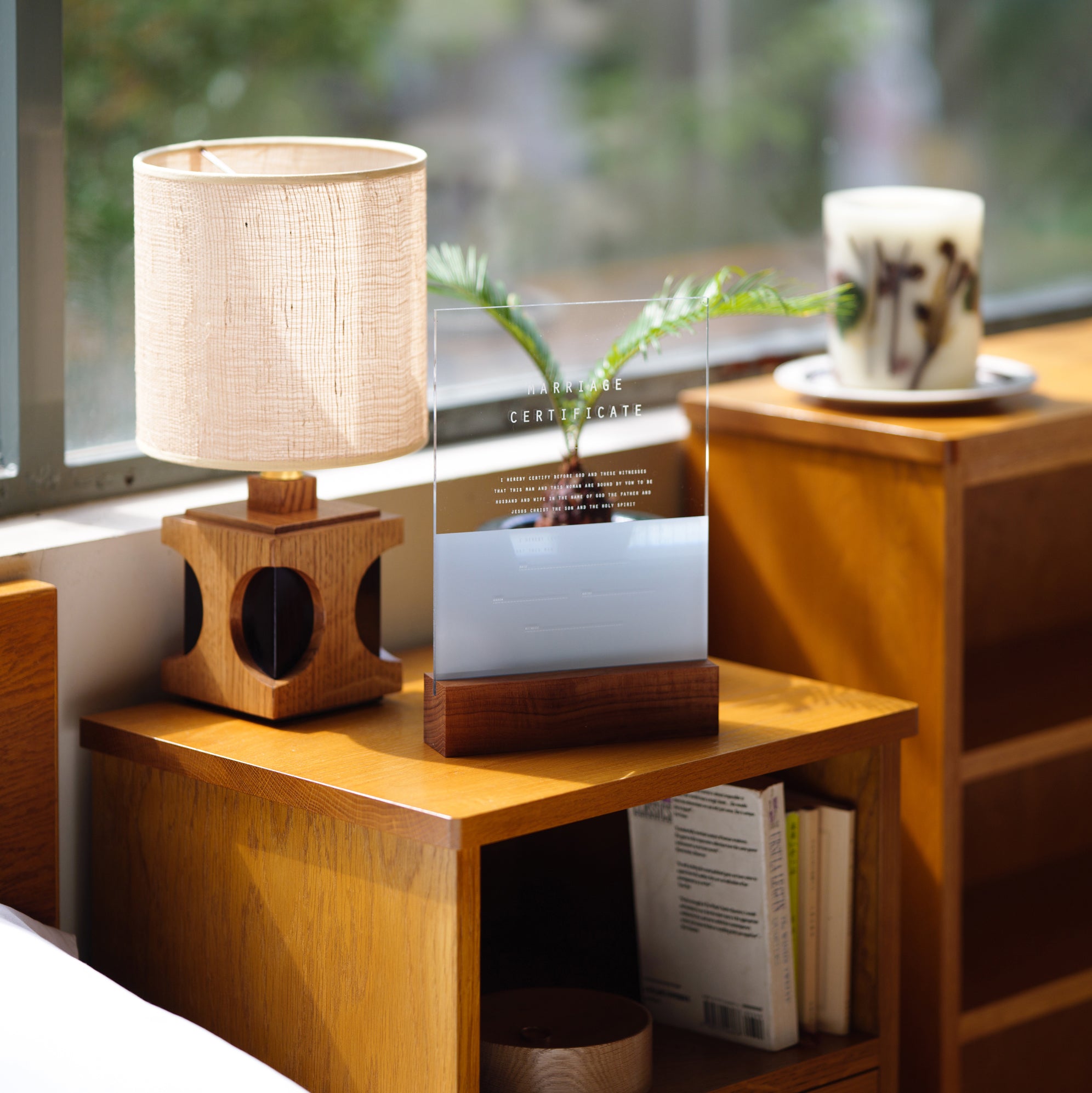 アクリル結婚証明書 A アースブルー クリア