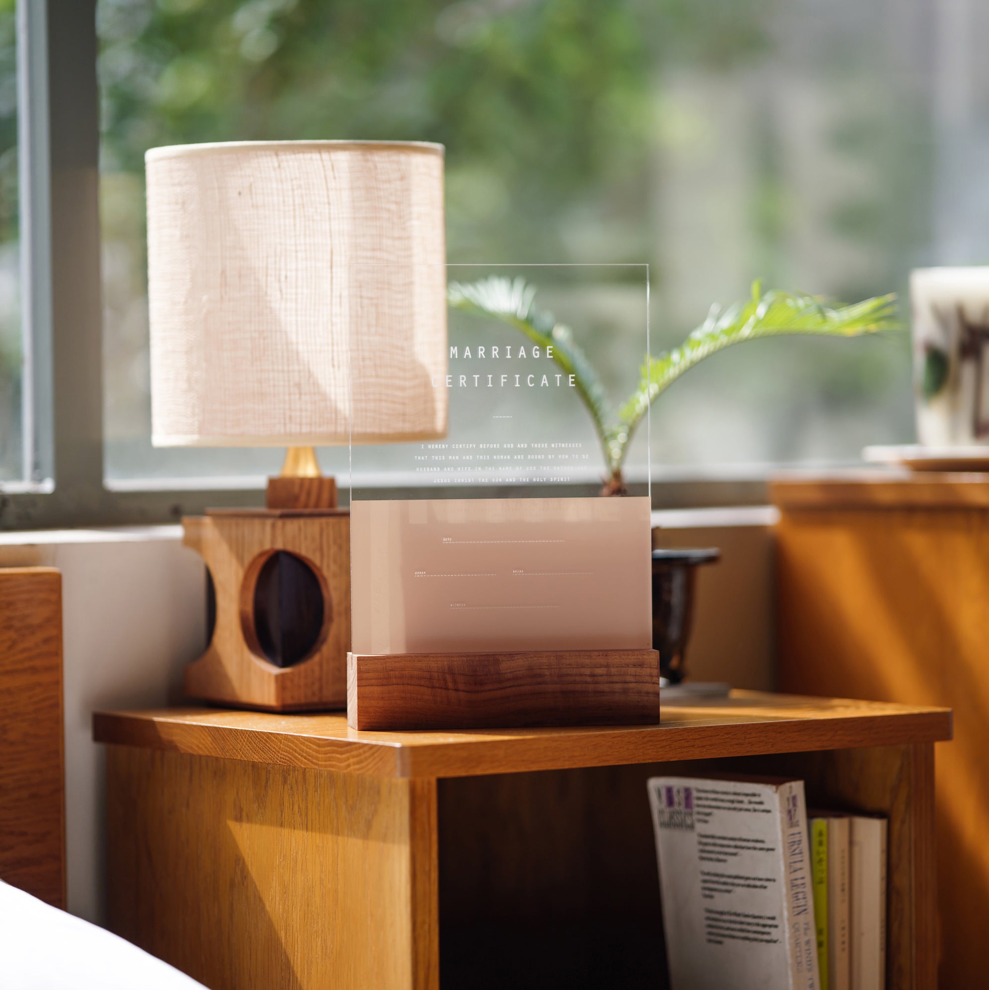 アクリル結婚証明書 A エクリュ クリア