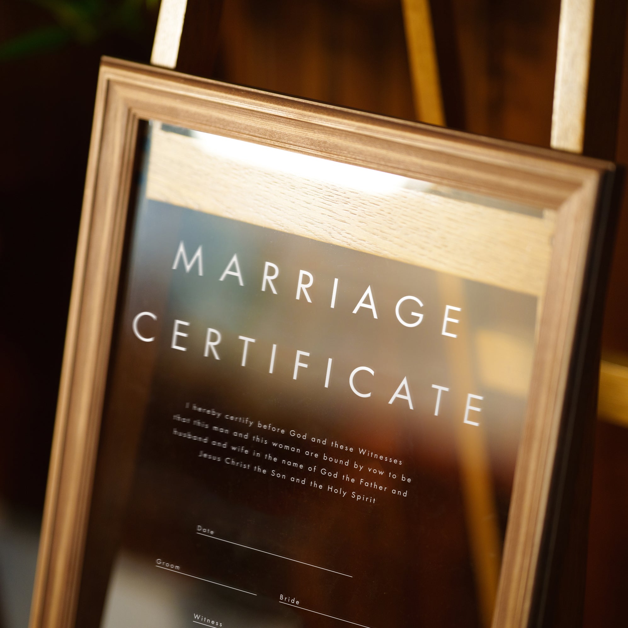 アクリル結婚証明書WF A